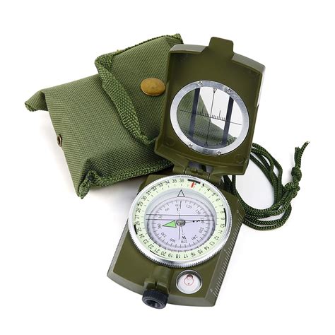 Sportneer Military Lensatic Sighting Compass With Carrying Bag