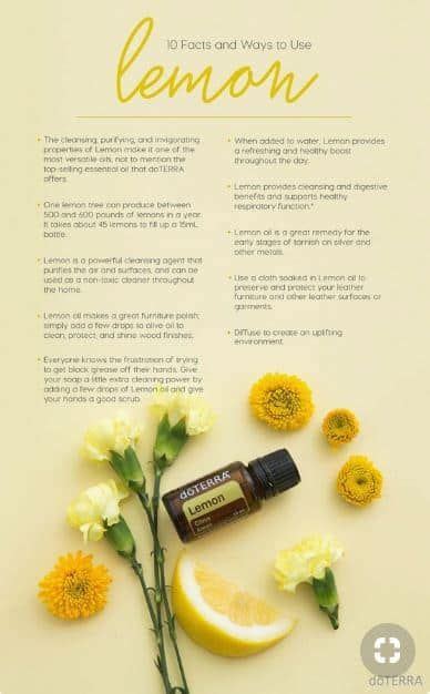 Doterra Lemon Essential Oil Uses With Recipes Best Essential Oils