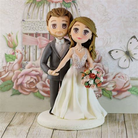 wedding cake topper bride and groom personalized cake topper etsy