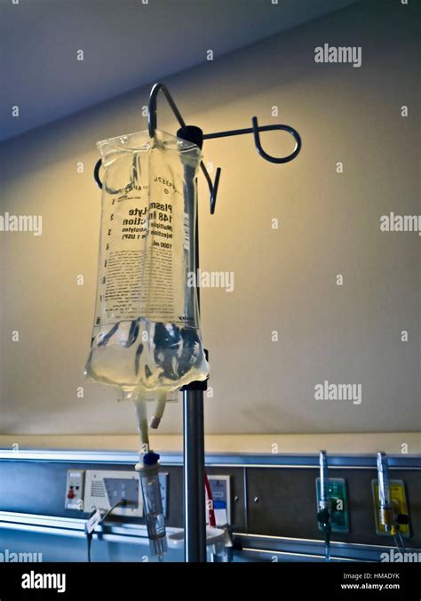 Intravenous Therapy Or Iv Therapy In Hospital IV Bags On A Pole