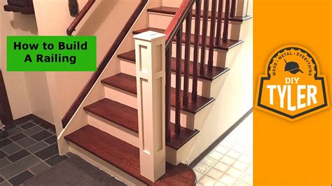 How To Build A Railing For A Staircase Youtube