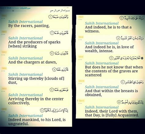 But the quran surah must always be recited in arabic tongue. Surah Al-Adiyat ( 100 ) complete surah/chapter | Quotes ...