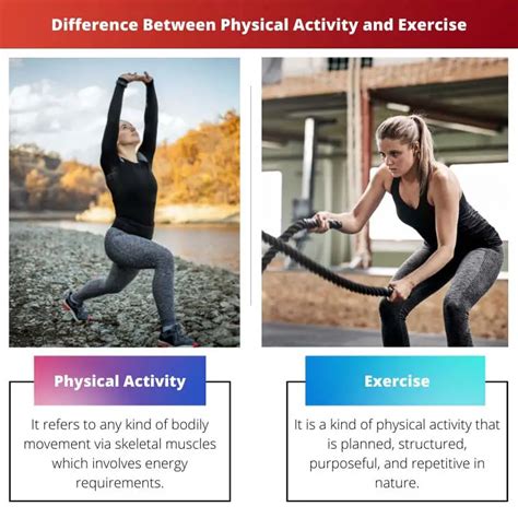 Physical Activity Vs Exercise Difference And Comparison
