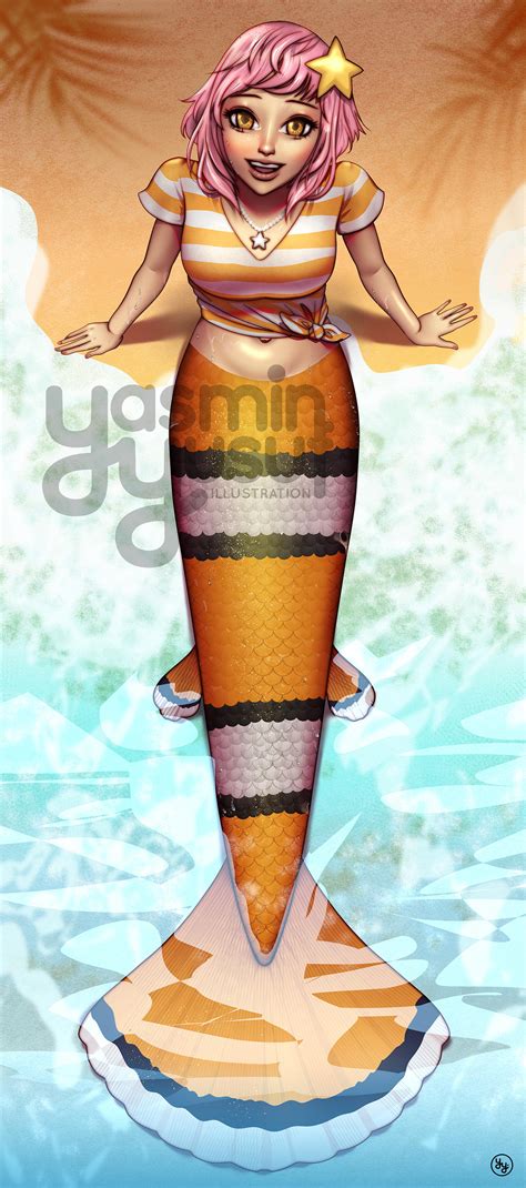 Clownfish Mermaid By Yasminyusuf On Deviantart