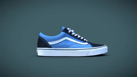 Unused Blue Vans Shoe Download Free 3d Model By Lassi Kaukonen