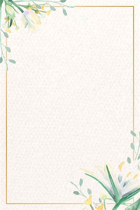 Vintage Watercolor Floral Card Template Vector Premium Image By