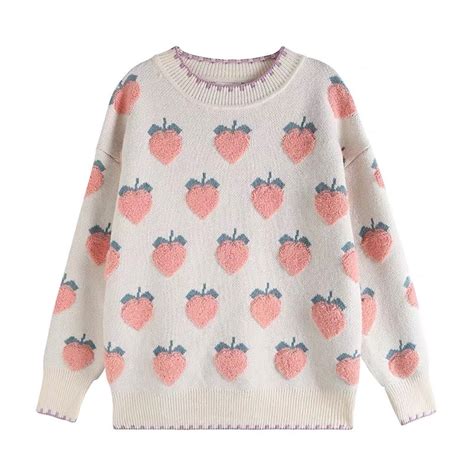 Kawaii Peach Sweater Ivybycrafts