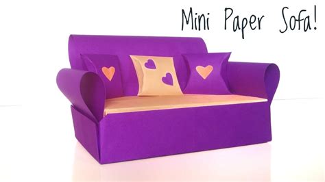 Make A Mini Paper Sofa For Kids In Minutes Youtube
