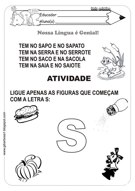 Atividades Letras Do Alfabeto Consoantes De P á S Ideia Criativa