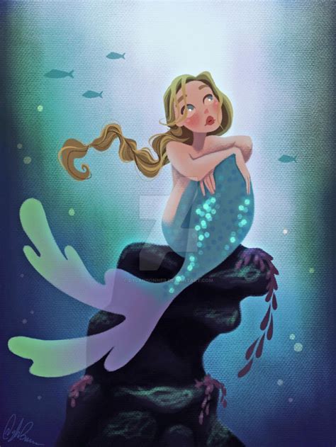 Wistful Mermaid By Dylanbonner On Deviantart Mermaid Drawings