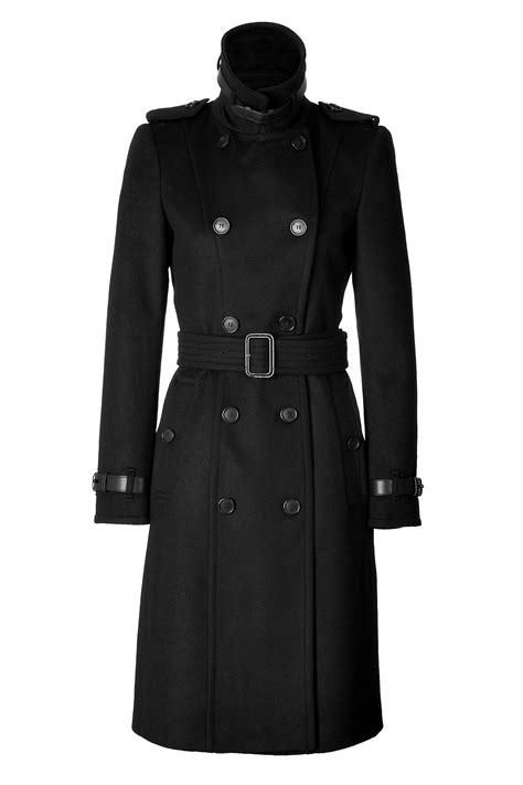 Lyst Burberry Wool Cashmere Dunington Long Trench With Leather
