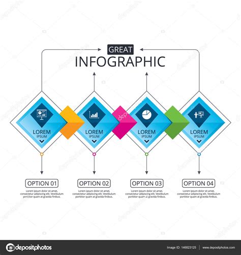 Infographic Flowchart Template — Stock Vector © Blankstock 146823125