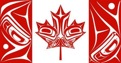 By Nigel Fox Ojibwe Artwork Canadian Flag~ Proud To Be Canadian