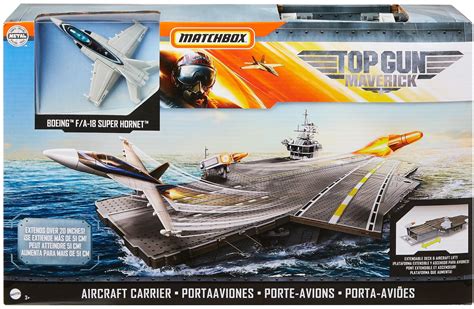 Matchbox 2020 Matchbox Top Gun Maverick Aircraft Carrier W Fa 18