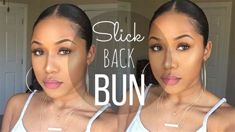 Slick Sleek Back Bun Tutorial Short Hair Friendly Youtube
