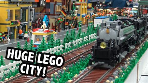 Lego Train City Built By 7 People Bricks Cascade 2020 Youtube