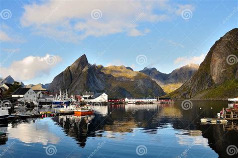 Reine Stock Photo Image Of Landscape Harbor Scandinavia 18851416