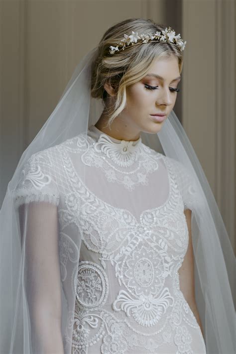 Mariette Wedding Tiara With Crystals Tania Maras Bespoke Wedding Headpieces Wedding Veils