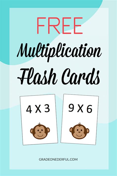 Free Multiplication Flash Cards Grade Onederful