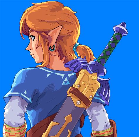Botw A Pixel Art Of Link Zelda Legend Of Zelda Breath Legend Of