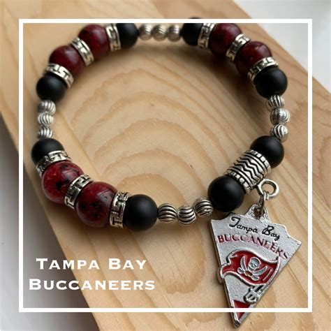 Tampa Bay Buccaneers Bead And Charm Bracelet Etsy