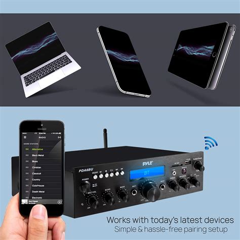 Wireless Bluetooth Power Amplifier System 200w Dual Channel Sound