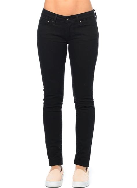 New Levi Slight Curve Skinny Mid Rise Black Stretch Jeans Womens W27 L34 Size 10 Black Stretch