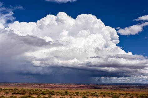Cumulonimbus Thunderstorm Cloud With Heavy Rain Stock Photo Image Of