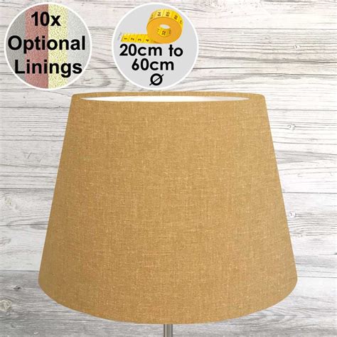 Mustard Tapered Retro Drum Lampshades Handmade In The Uk Imperial