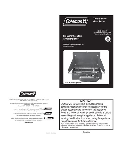 Coleman Maax Collection Owners Manual