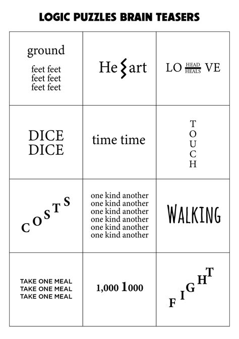 7 Best Images Of Printable Puzzles Brain Teasers Printable Brain Riset