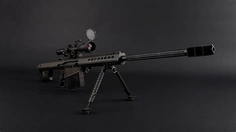 Senapan Sniper M107a1 Barrett Supressor Wallpaper Hd Wallpaperbetter