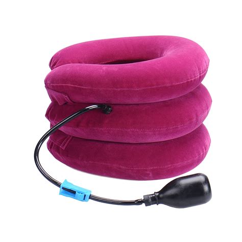 Multitrust Air Inflatable Pillow Cervical Neck Traction Device For Easing Muscle Pain