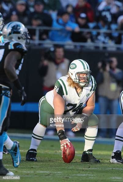 Center Nick Mangold Of The New York Jets Is Set To Snap The Ball