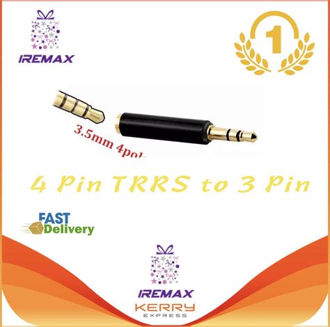 Iremax ไมค์อแดปเตอร์ 35mm 4 Pin Trrs To 3 Pin Trs Microphone Adapter แปลงไมค์ ปลั๊กแบบ 3 ขีด