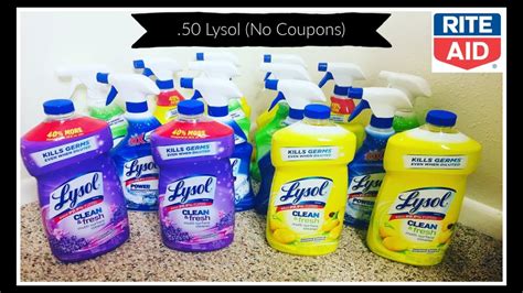 Rite Aid Haul 2019 50 Cent Lysol 👍no Coupons Needed Youtube