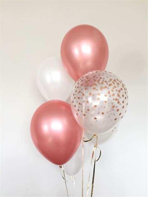 Rose Gold Balloon Bouquet Rose Gold And White Balloon Bouquet Rose