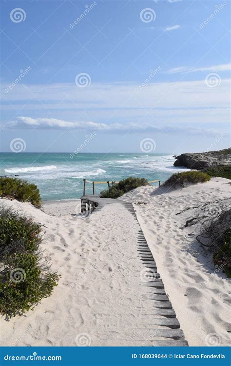 Runway In An Exotic And Beautiful Beach In South Africa Stock Photo