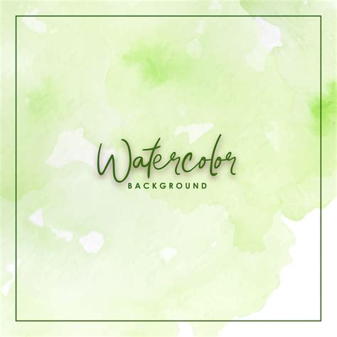 Premium Vector Watercolor Splash Background Pale Green
