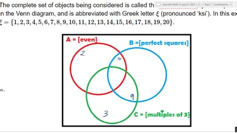 Venn Diagram Set Notation With Three Circles Youtube