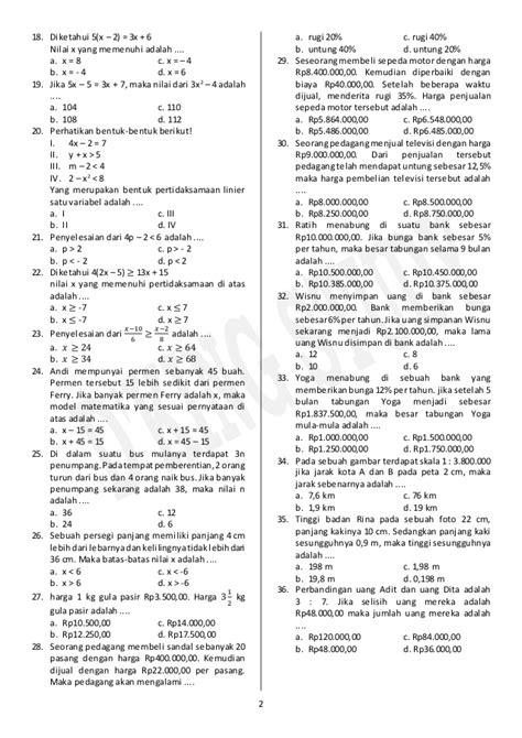 Hello sobat matematika, pada kesempatan kali ini admin kuncisoalmatematika.com akan berbagi tentang soal matematika smp kelas 7. Latihan Soal Matematika Kelas 7 Semester 1 - Guru Ilmu Sosial