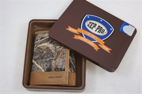 ZEP PRO Duck REALTREE MAX 5 Camo Trifold WALLET Tin Gift Box