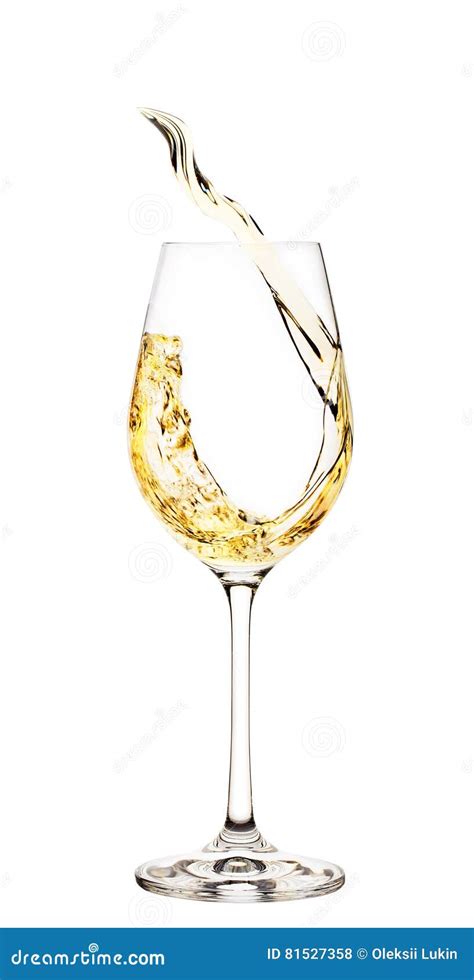 Splash Of White Wine In Glass Stock Photo Image Of Objects Luxury