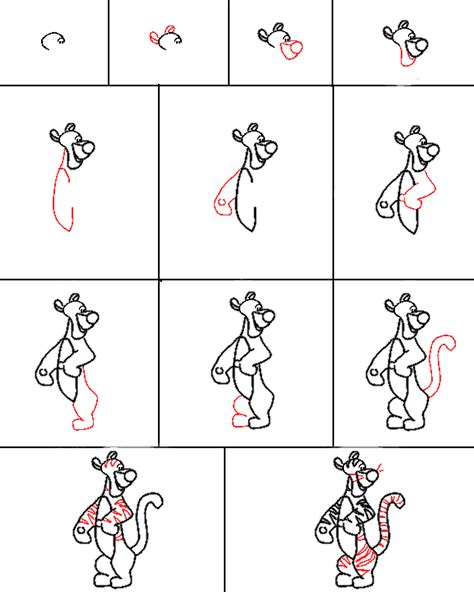 How To Draw Tigger From Winnie The Pooh Step By Step Design Talk
