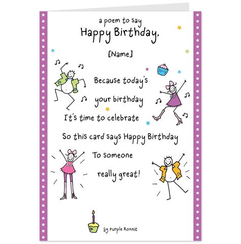Funny Birthday Poems For Friends That Rhyme Happy Birthday Poems For