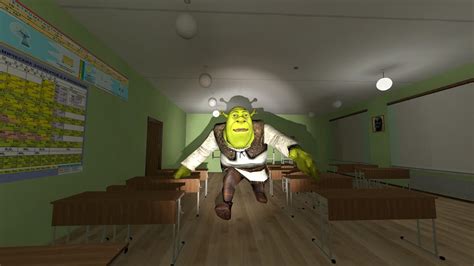 Running Away From Fastest Shrek In School Garrys Mod Youtube