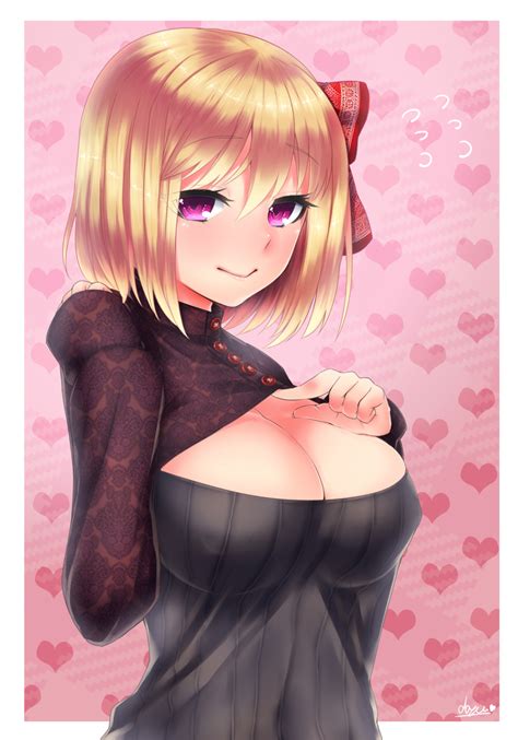 Doyouwantto Rumia Touhou Highres 1girl Aged Up Blonde Hair Breasts Buttons Casual