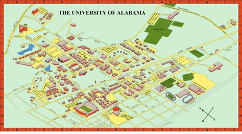 32 University Of Alabama Campus Map Maps Database Source