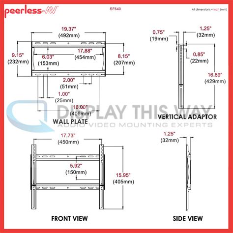 Peerless Security Flat Tv Wall Mount For Mid Size Screens Sf640