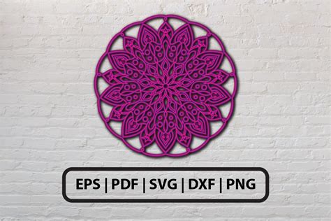 3d Pink Mandala Layered Svg Graphic By Nurajidesign · Creative Fabrica